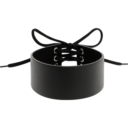 Coquette choker artisanal en cuir végétalien