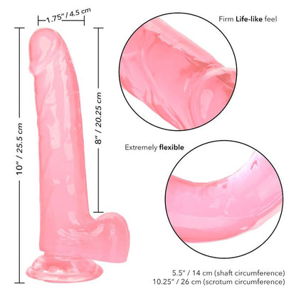 Dildo regina dimensioni calex - rosa 20,3 cm