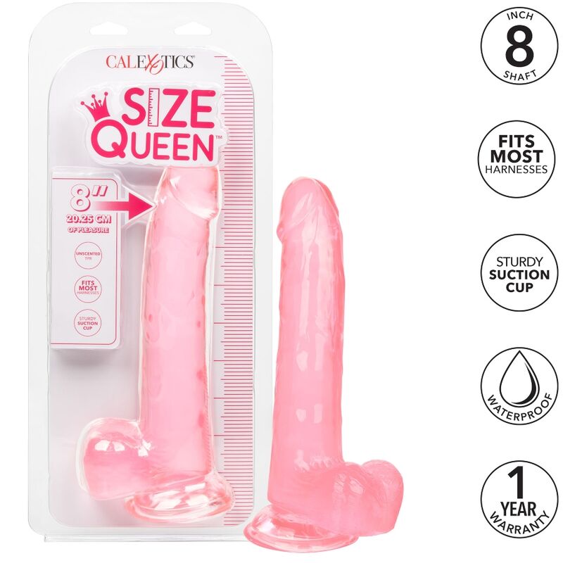 Dildo regina dimensioni calex - rosa 20,3 cm