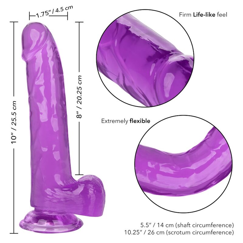 Dildo regina dimensioni calex - viola 20,3 cm