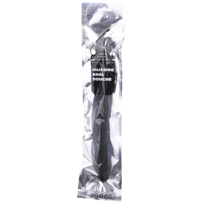 Tappo per doccia anale in silicone tutto nero 27cm
