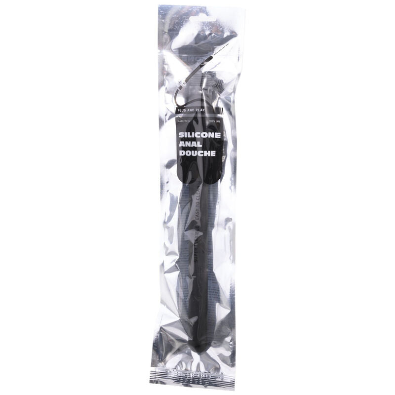 Doccia anale in silicone con perline tutto nero 27cm
