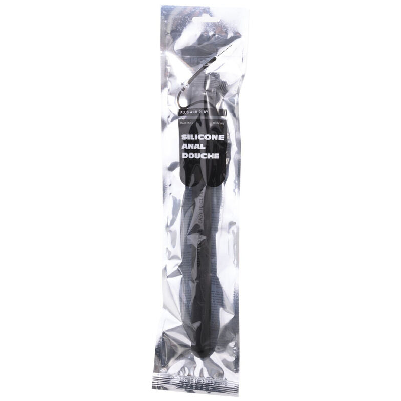 All black mega ripple doccia anale in silicone 28.5cm