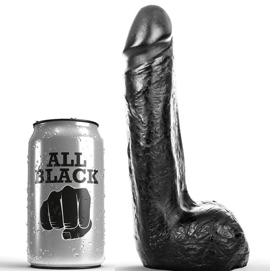 Dildo tutto nero liscio 20 cm