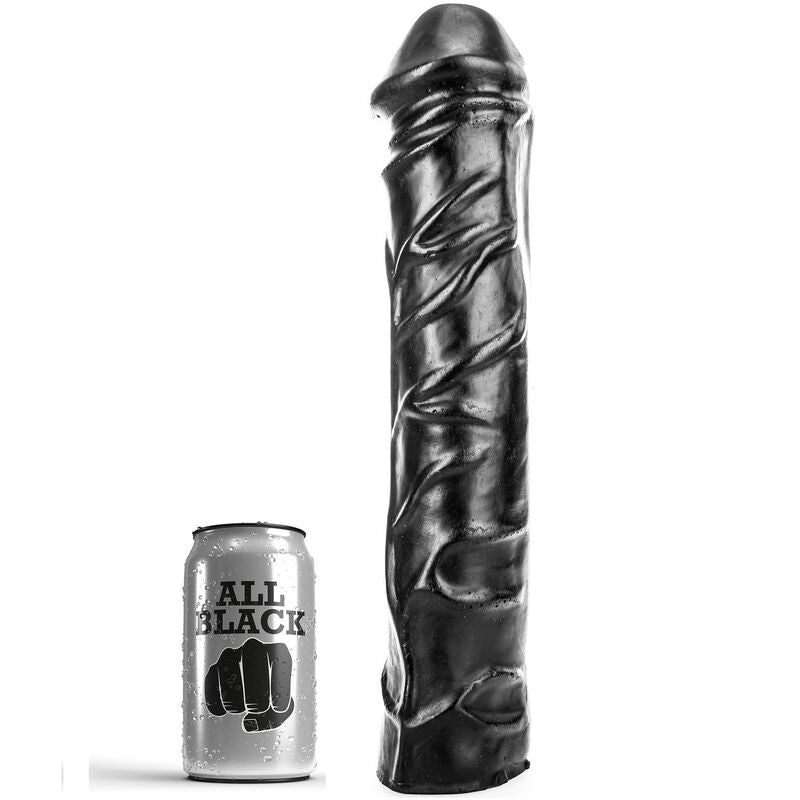 Dildo liscio tutto nero 32 cm