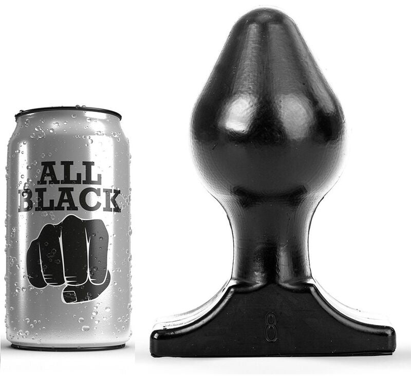 Butt plug All black 16x8cm