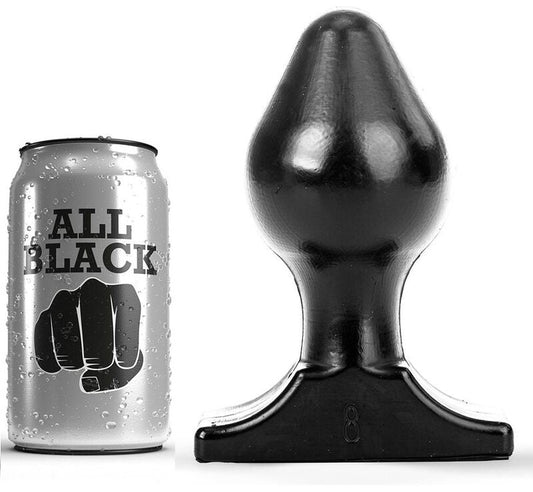 Butt plug All black 16x8cm