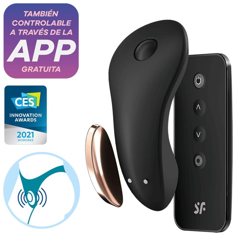 Vibratore clitoride - Satisfyer little secret con telecomando nero