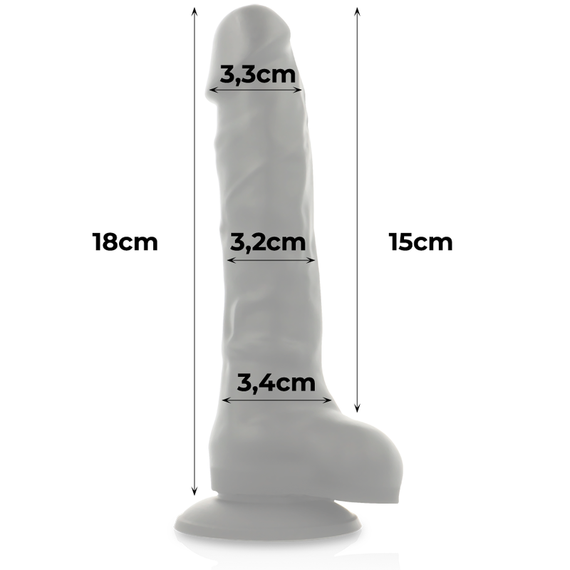 Gode ceinturon Dildo Cock Miller noir 18cm