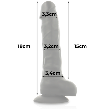 Gode ceinturon Dildo Cock Miller noir 18cm