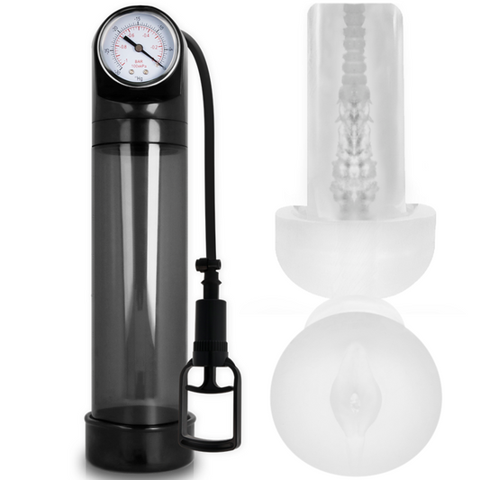 Pompe addict bombe érection rx9 noire avec masturbateur