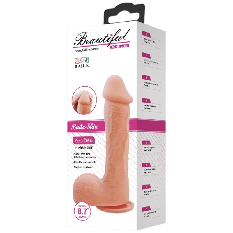 Bellissimo incontro johnson lifelike skin dildo 27 cm