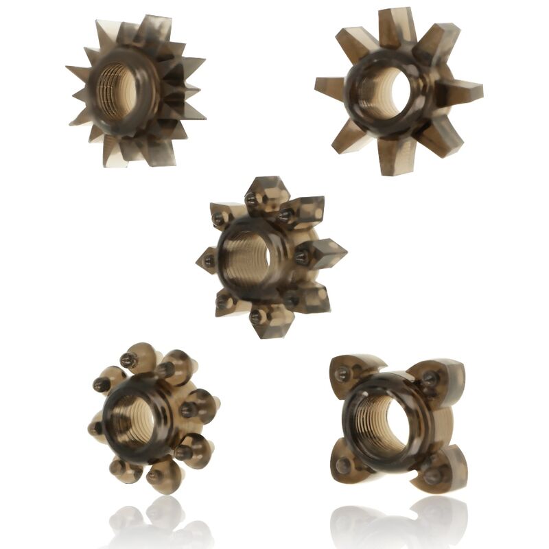 Ohmama set de 5 anneaux en silicone pour pénis et testicules