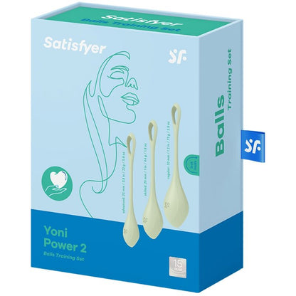 Coni vaginali Satisfyer Set yoni power 2 verde