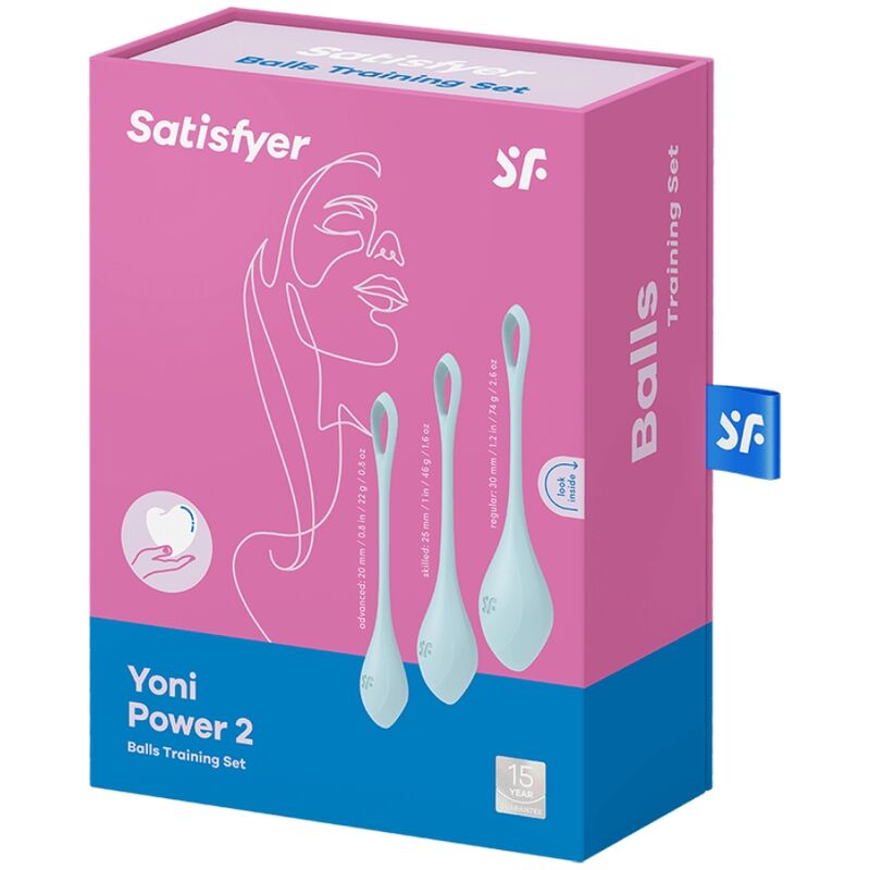 Coni vaginali Satisfyer Yoni Power 2 Celeste