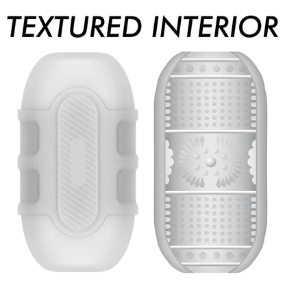 Masturbateur pour hommes - Jamyjob double masturbateur turbo blanc