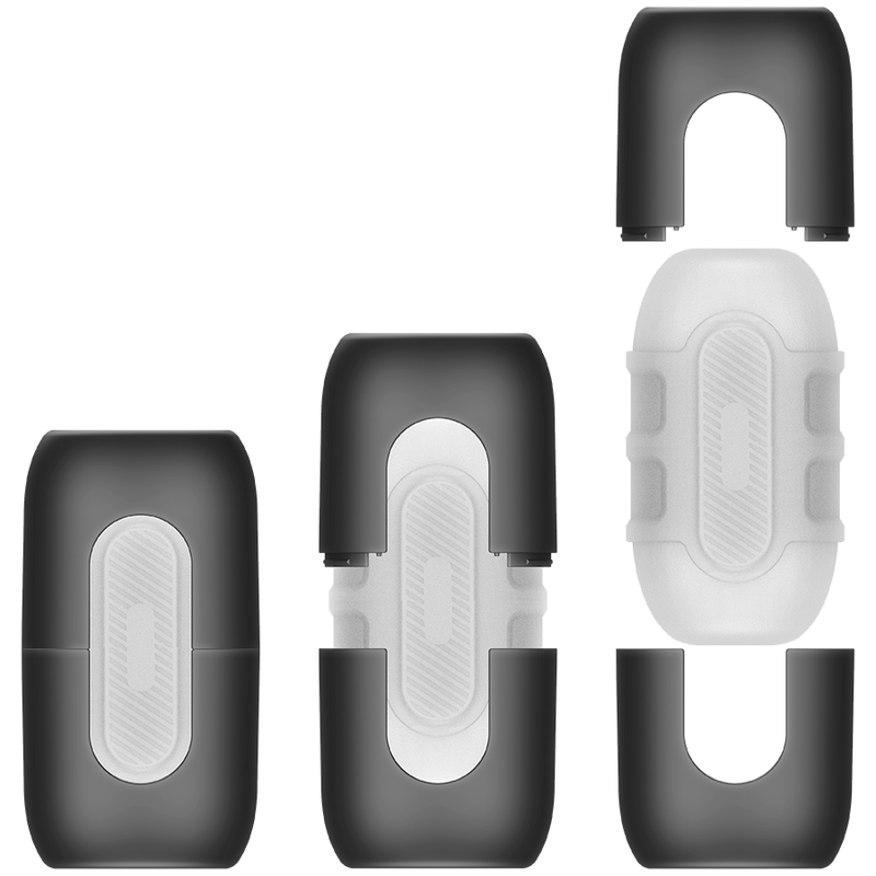 Masturbateur pour hommes - Jamyjob double masturbateur turbo blanc