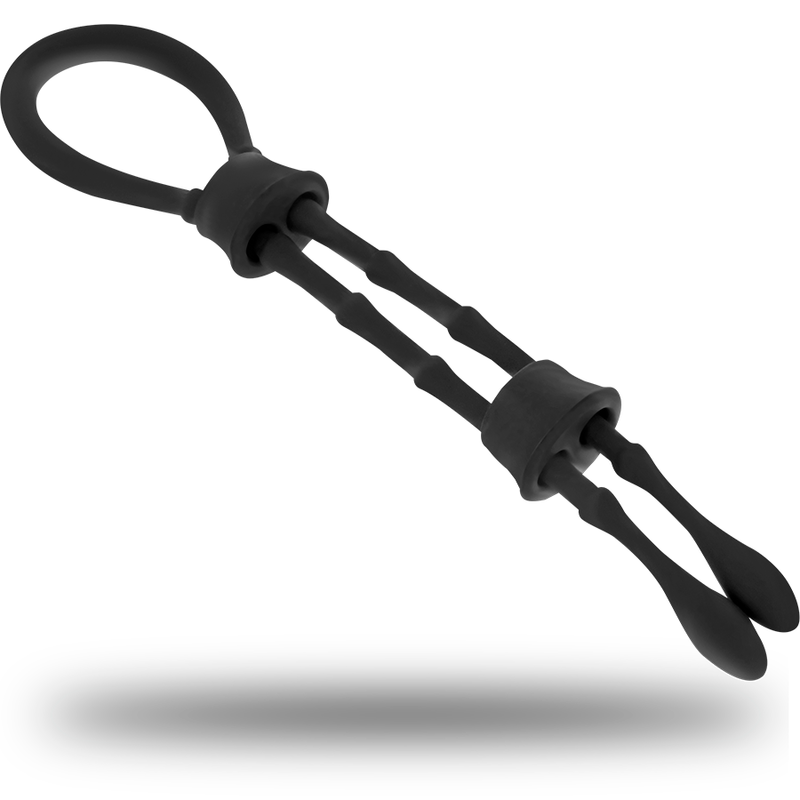 Anello per il pene Ohmama Cord-cock e testicoli nero