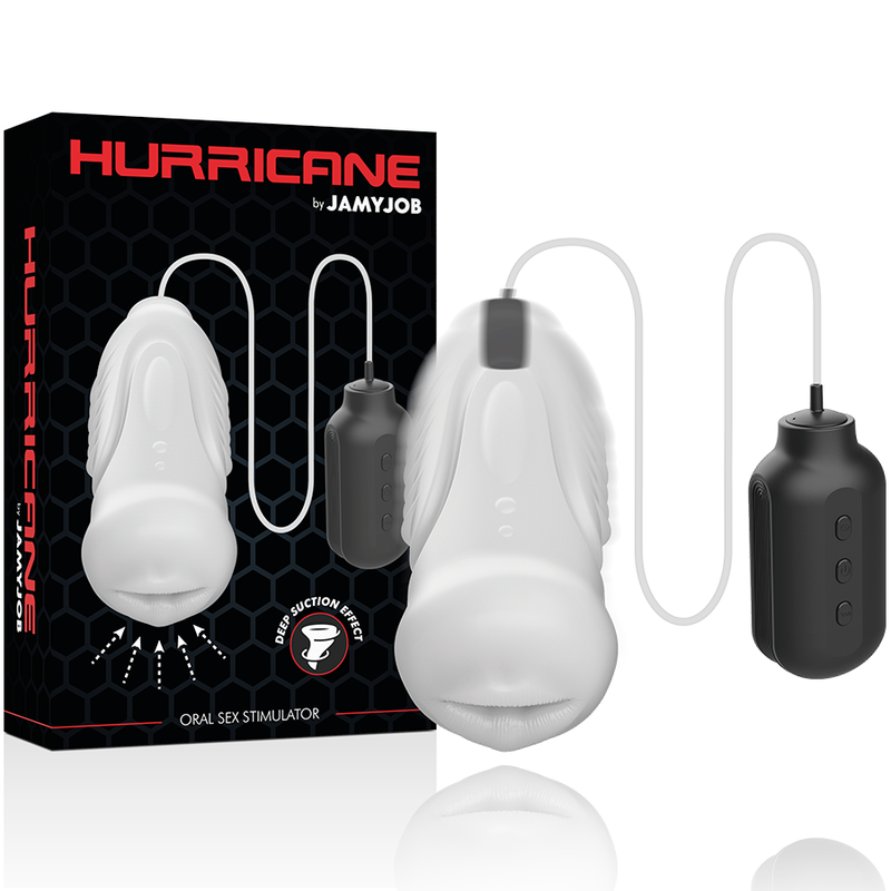 Masturbateur pour homme Jamyjob Hurricane Blanc Vibrant