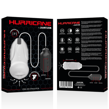 Masturbateur pour homme Jamyjob Hurricane Blanc Vibrant