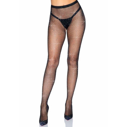 Calze e reggicalze Leg Avenue Taglia Unica Nero/Strass