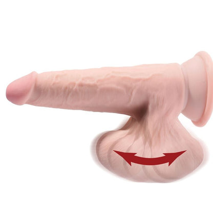 GODEMICHET REALISTE KING COCK PLUS 3D TRIPLE DENSITÉ AVEC BILLES OSCILLANTES 8" CLAIR