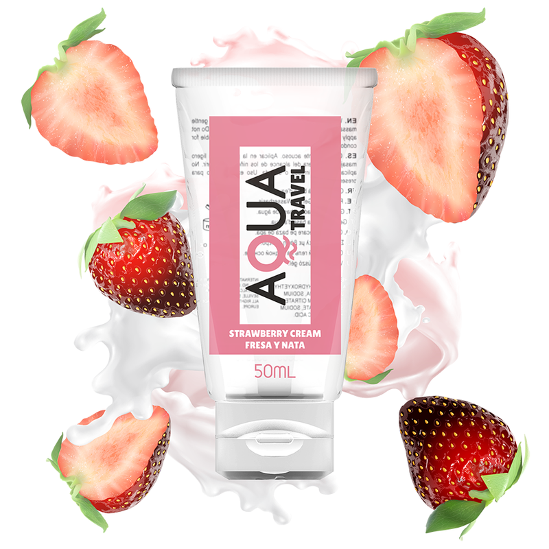 Aqua travel lubrificante a base d''acqua gusto fragola crema - 50 ml