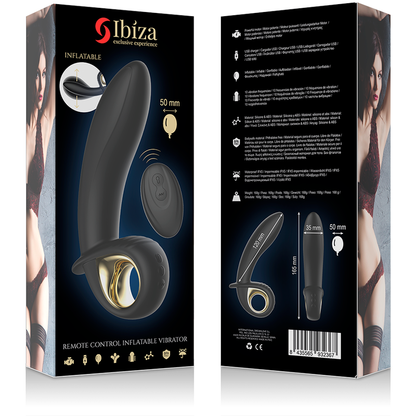 Ibiza - telecomando potente vibratore anale/vaginale gonfiabile