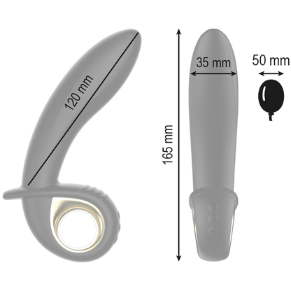 Ibiza - telecomando potente vibratore anale/vaginale gonfiabile