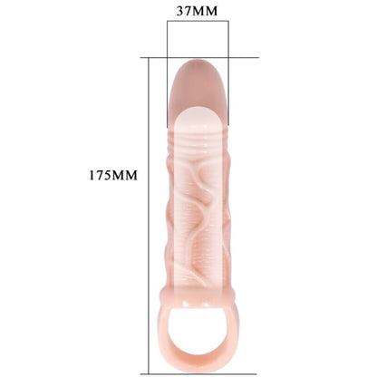 Baile manica pene in silicone con cinghie a sfera 13,5 cm