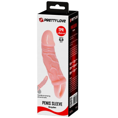 Baile manica pene in silicone con cinghie a sfera 13,5 cm