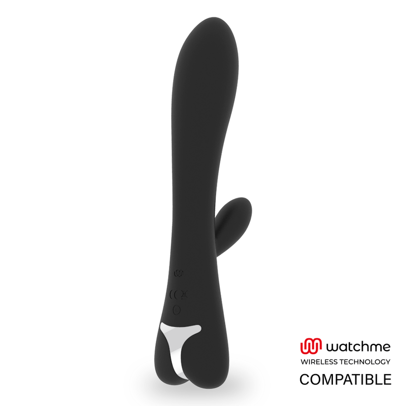 Vibratore Rabbit Brilly Glam Erik Vibrator Compatibile con Watchme Nero
