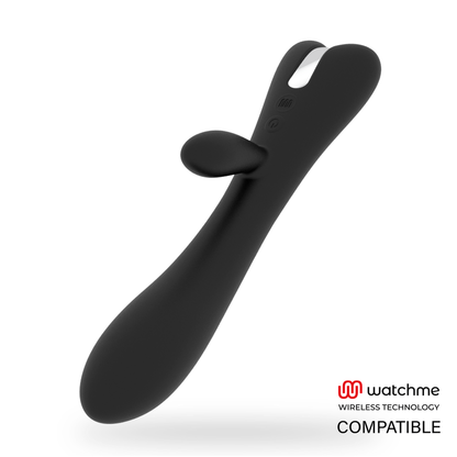 Vibratore Rabbit Brilly Glam Erik Vibrator Compatibile con Watchme Nero
