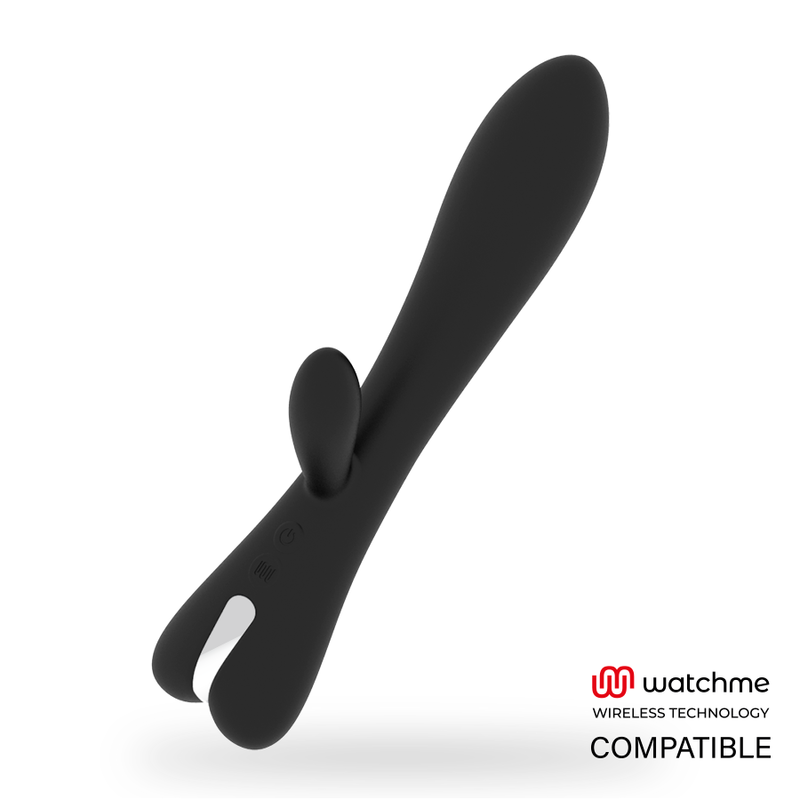 Vibratore Rabbit Brilly Glam Erik Vibrator Compatibile con Watchme Nero