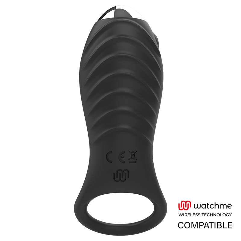 Anello Vibrante Brilly Glam Alan compatibile con Wacthme Nero
