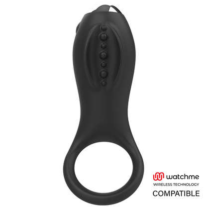 Anello Vibrante Brilly Glam Alan compatibile con Wacthme Nero