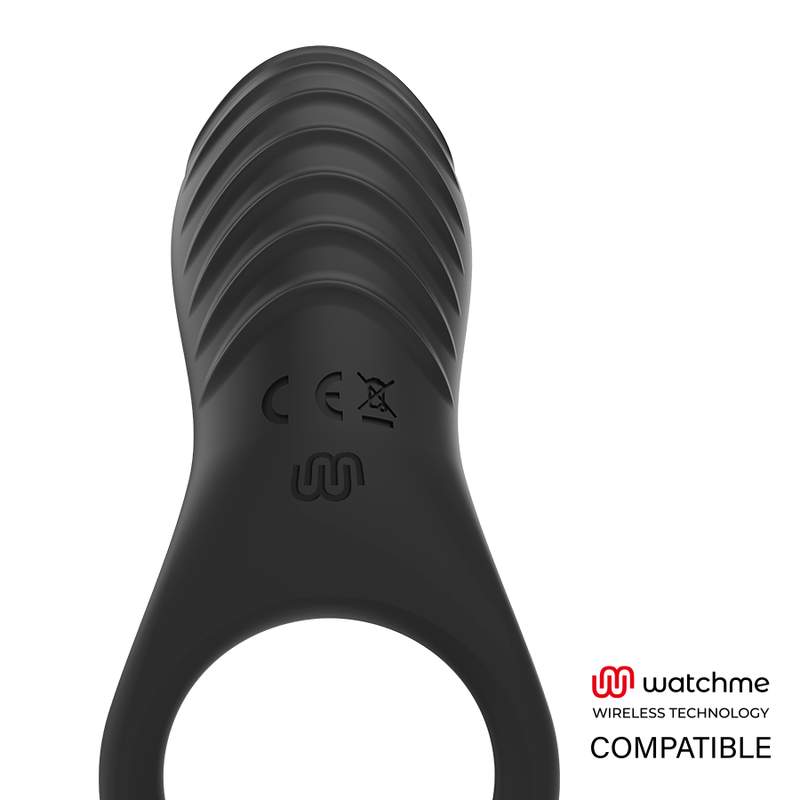Anello Vibrante Brilly Glam Alan compatibile con Wacthme Nero
