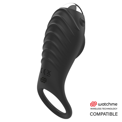 Anello Vibrante Brilly Glam Alan compatibile con Wacthme Nero