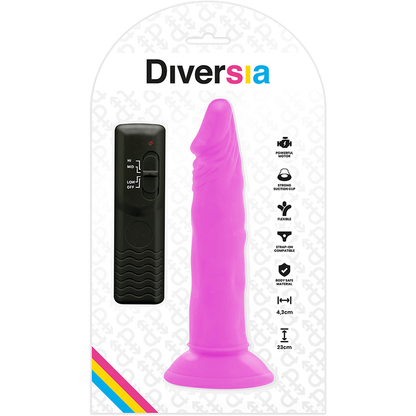 Diversia Dildo vibrant souple 23 cm - violet