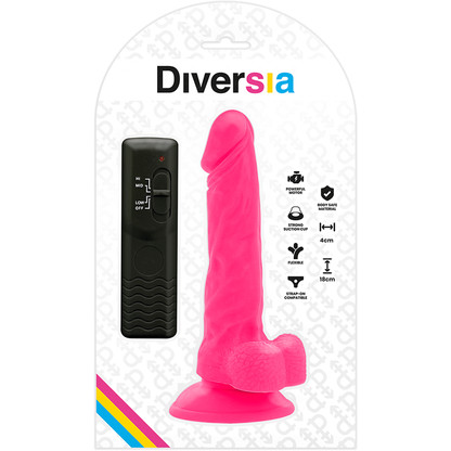 Diversia - gode-ceinture vibrant flexible rose 18 cm -ou- 4 cm