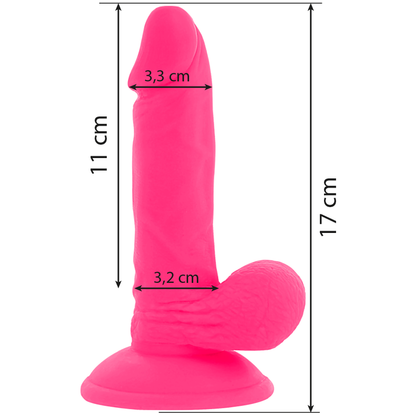 Diversia dildo vibrante flessibile 17 cm - rosa