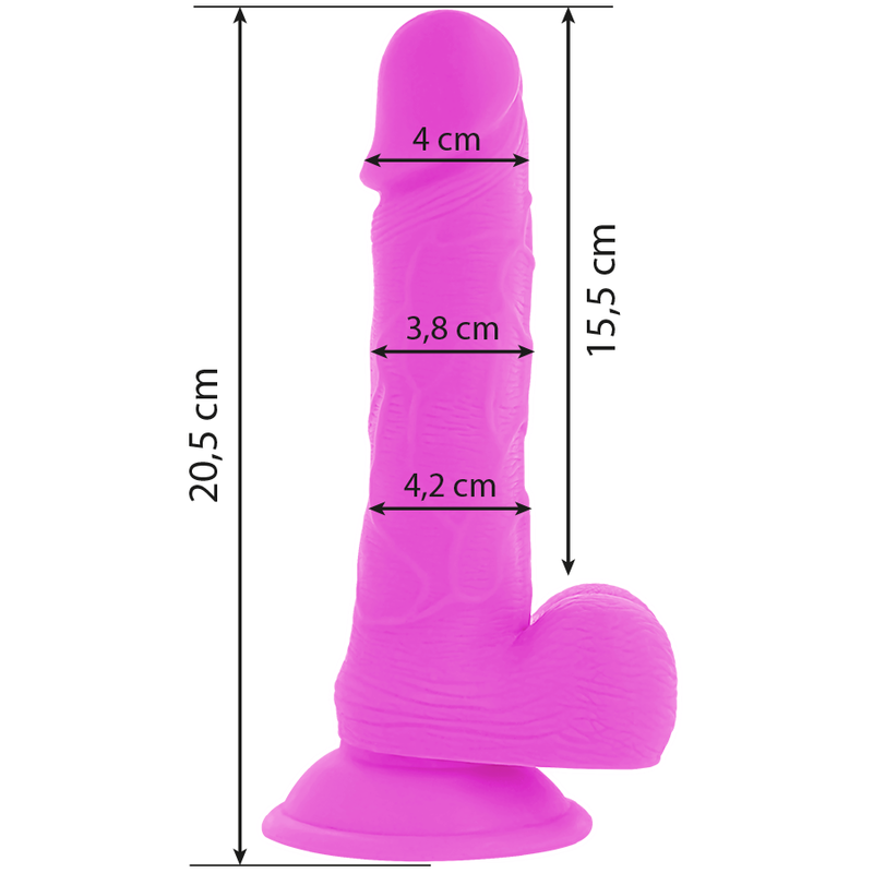 Diversia dildo vibrante flessibile 20,5 cm - viola