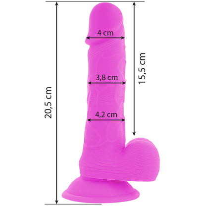 Diversia dildo vibrante flessibile 20,5 cm - viola