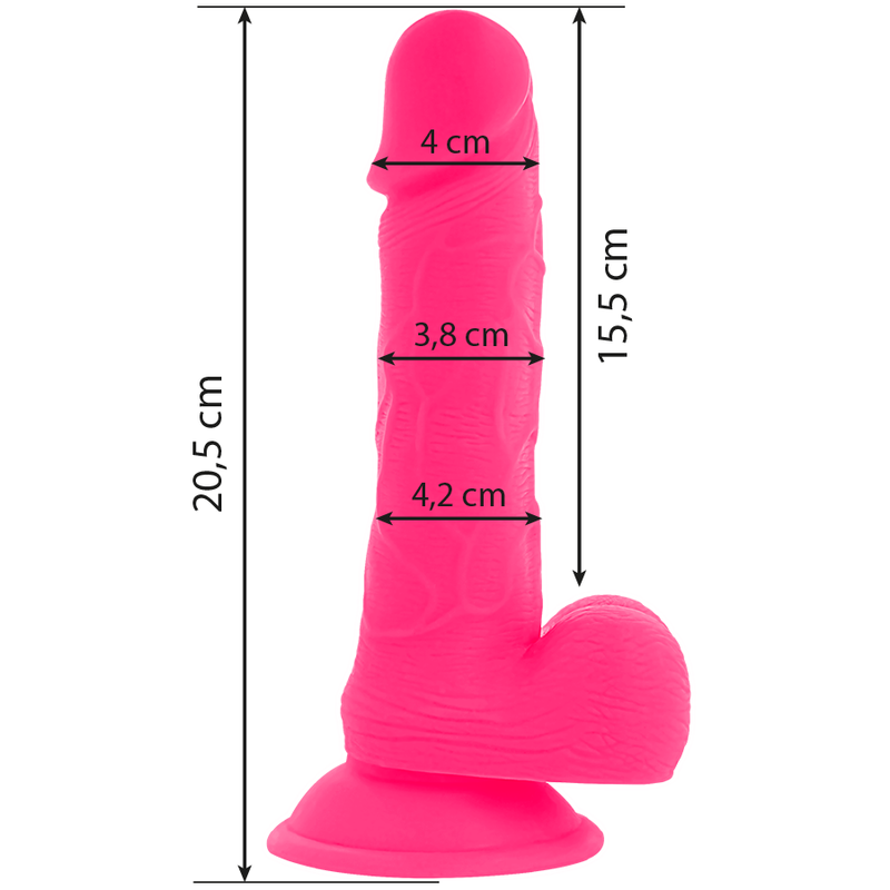 Diversia dildo vibrante flessibile 20,5 cm - rosa
