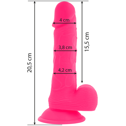 Diversia dildo vibrante flessibile 20,5 cm - rosa