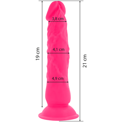 Diversia dildo vibrante flessibile 21 cm - rosa