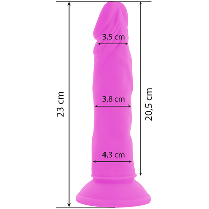 Diversia Dildo vibrant souple 23 cm - violet
