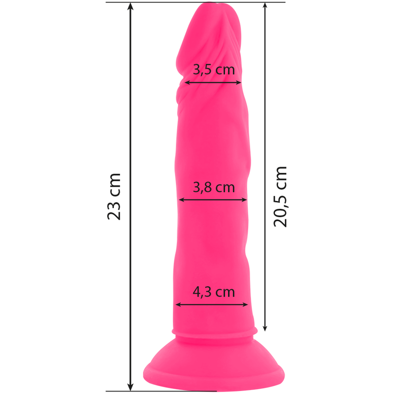 Diversia dildo vibrante flessibile 23 cm - rosa