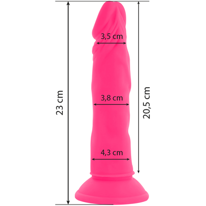 Diversia dildo vibrante flessibile 23 cm - rosa