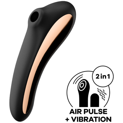 Suce Clitoris Satisfyer Dual Kiss Noir
